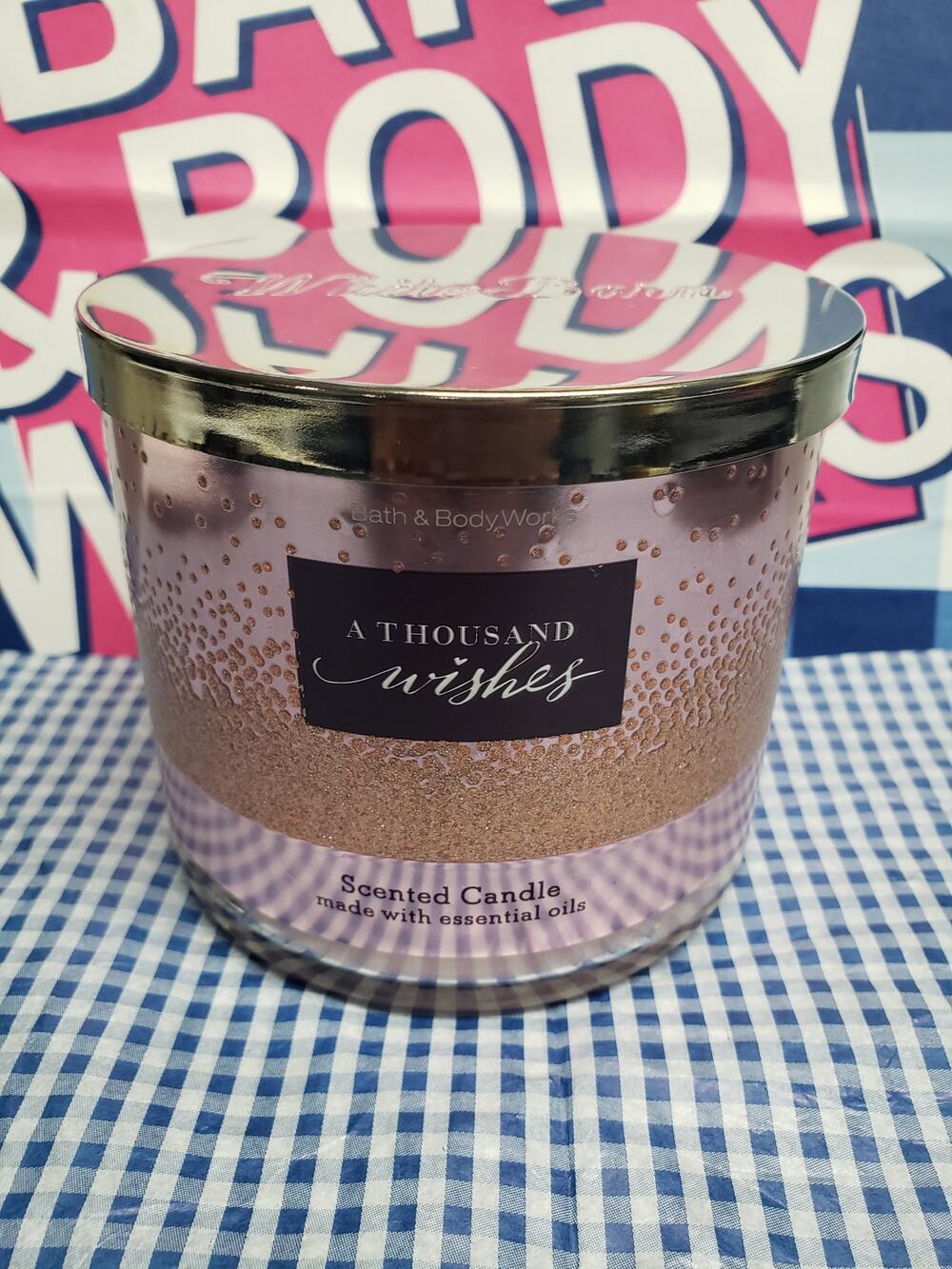 BBW A Thousand Wishes Large 3 Wick Candle Home Fragrance Decor